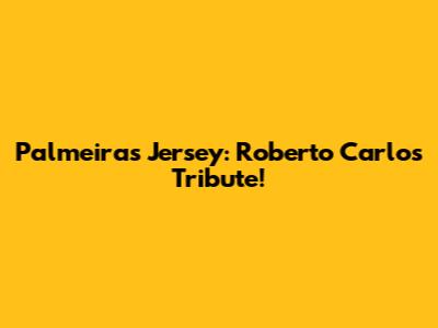 Palmeiras Jersey: Roberto Carlos Tribute!